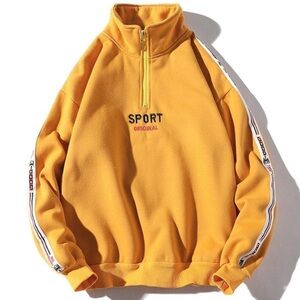 Men's Sport Original Yellow Quarter Zip-Up Sweater. Size Medium
